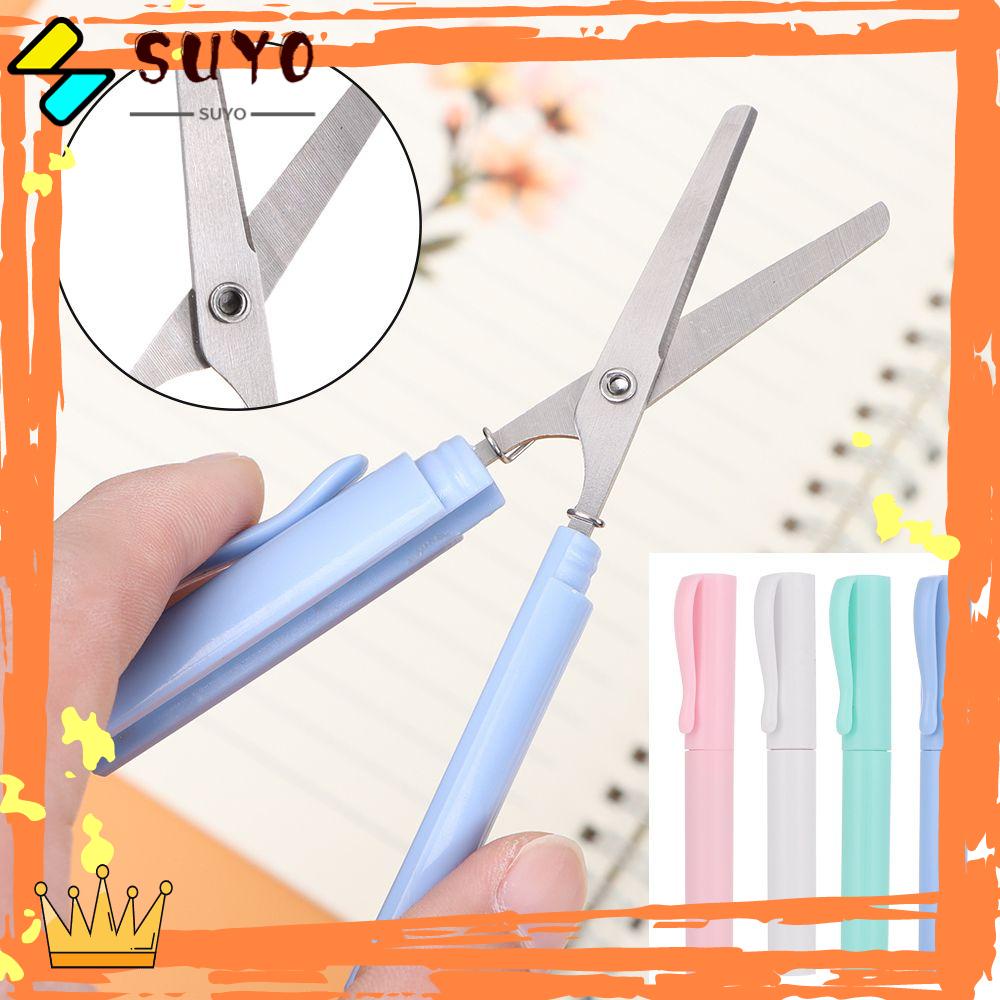 Suyo Bentuk Pulpen Gunting Portable DIY Multifungsi Alat Seni Pemotong Kertas