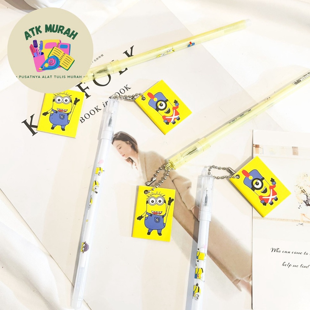 

pen gantungan buku minion pulpen book minion lucu imut kekinian souvernir termurah COD