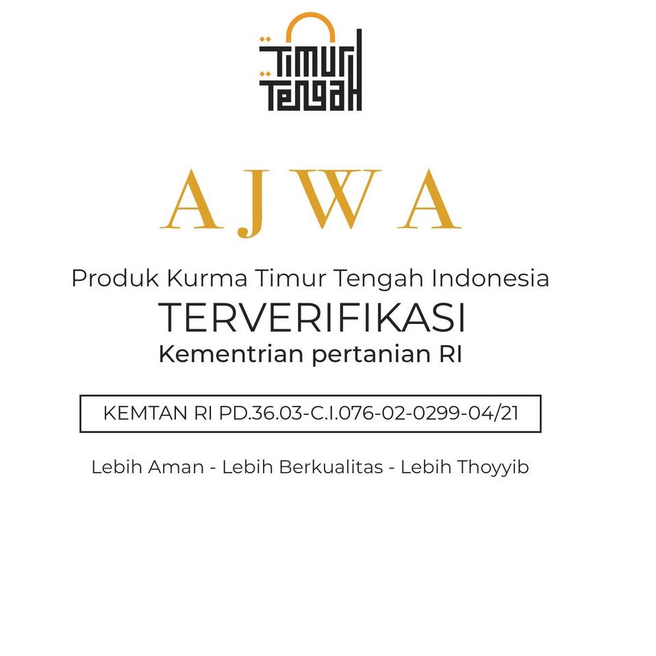 

[PRODUK F9V] Kurma Ajwa Premium Timur Tengah Kurma Nabi Jumbo High Quality RFV