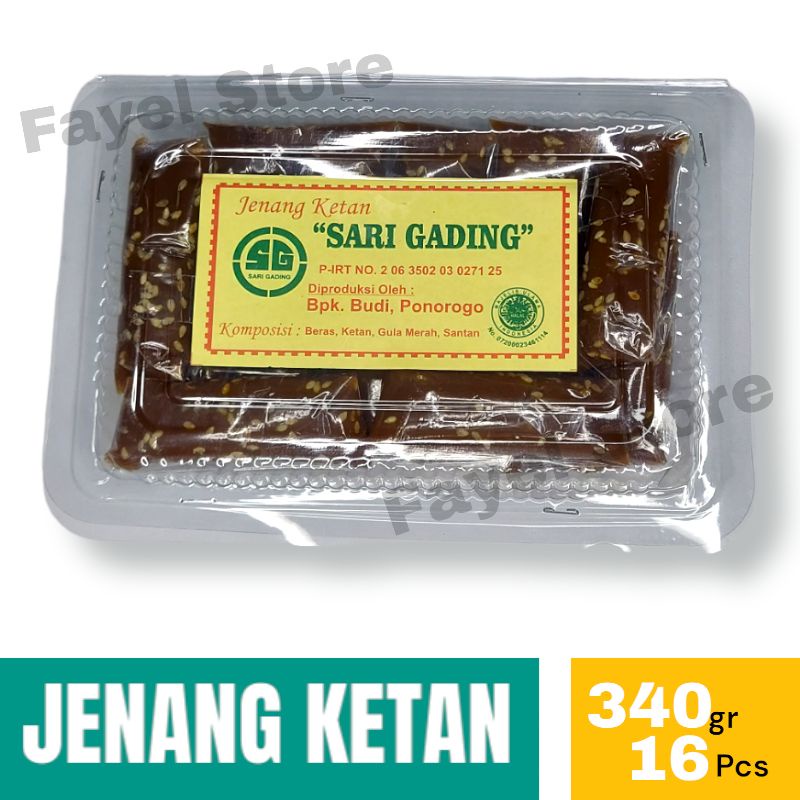 

Jenang Ketan Hitam Wijen Ponorogo Sari Gading
