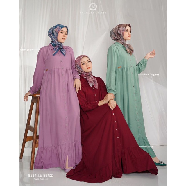DANELLA DRESS POLOS ADEM BUSUI BY NADHEERA LUXURY - COD