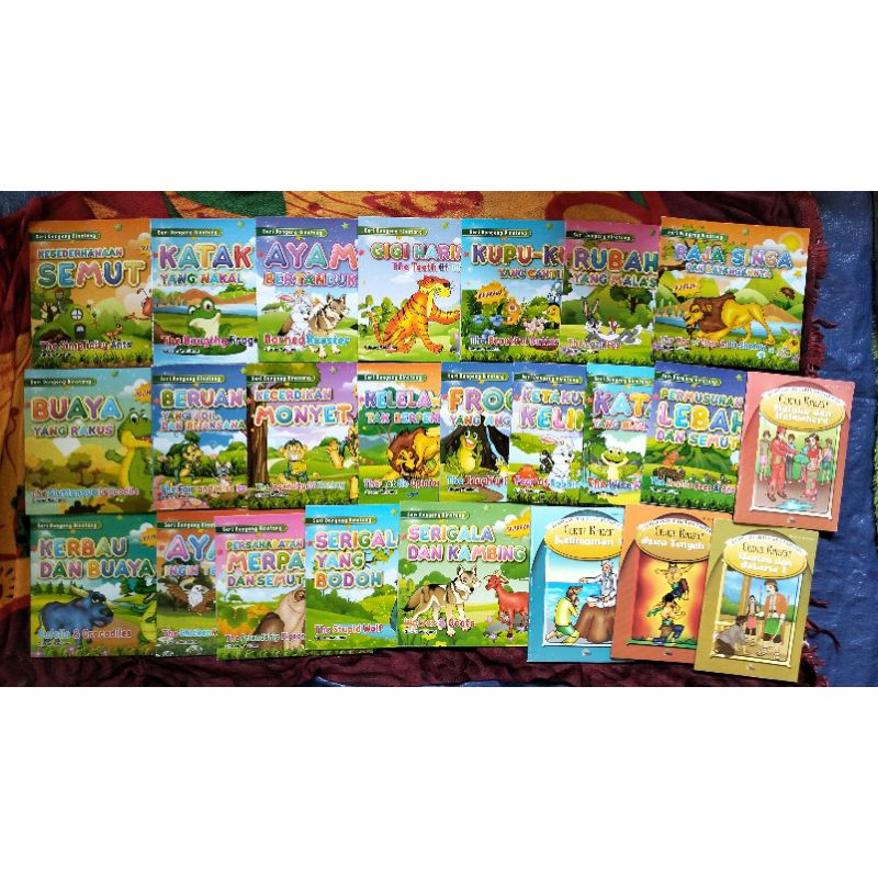 BUKU ORIGINAL CERITA ANAK SERI DONGENG BINATANG KESEDERHANAAN SEMUT KATAK YANG NAKAL AYAM BERTANDUK 