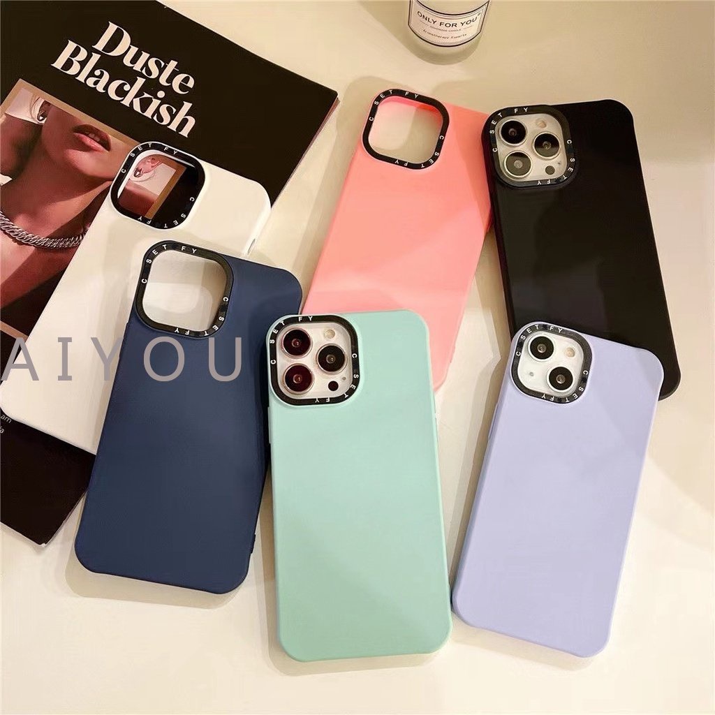 Soft Case Silikon Matte Shockproof Anti Jatuh Untuk iPhone 14 13 12 11 Pro MAX XR IX XS MAX 7Plus 8Plus