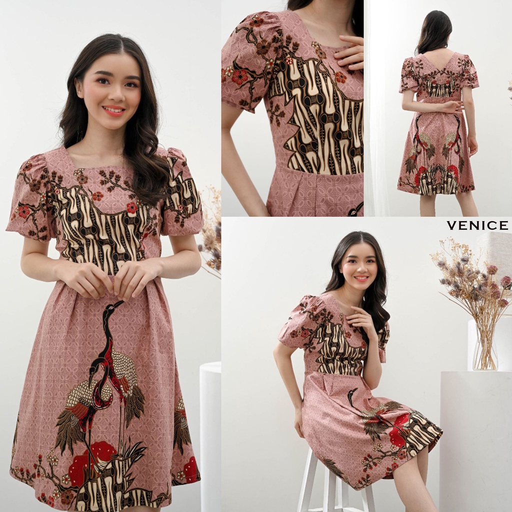 Evercloth Venice Dress Batik Wanita Sabrina VM Dress Wanita Batik