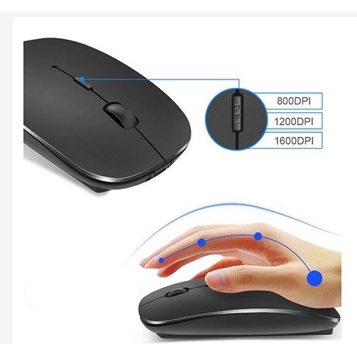 Laptop Apple Bluetooth Nirkabel Mouse, Mouse Charging Mouse Bluetooth Nirkabel 2 plus ultra-thin silent LED Warna Backlight Game Mouse, Mouse Portable Super Tipis Senyap