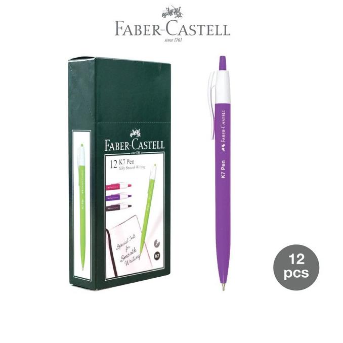 

FABER CASTELL BALLPOINT K7 PEN 0.7 INK BLACK 1 BOX ISI 12 TERLARISS...,,,,,