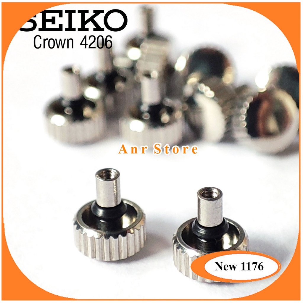 KNOP KENOP CROWN JAM TANGAN SEIKO 4206 4 MM SILVER