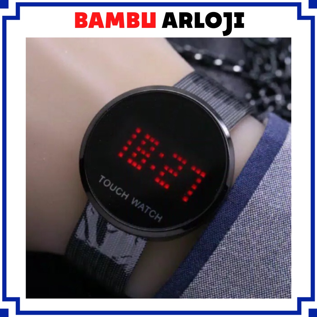 BAJ JAM TANGAN MURAH WATCH TOUCH SCREEN RANTAI PASIR LED SILVER  // AP005