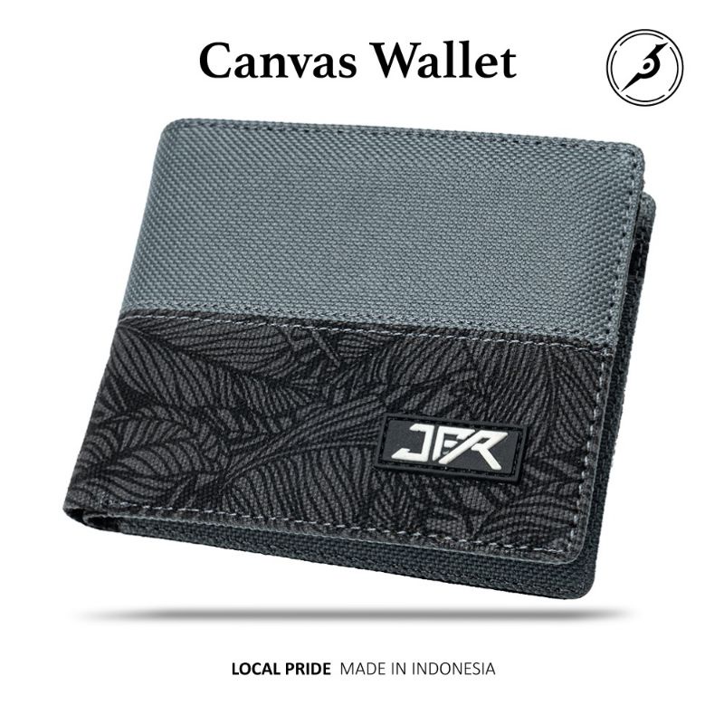 JFR Toku Wallet-Dompet Pria Bahan Kanvas Army JP63