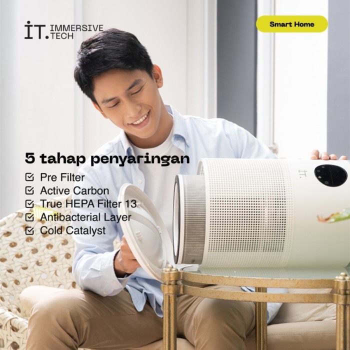 IT Smart Air Purifier S280 - Penyaring/Pembersih Udara - Garansi Resmi