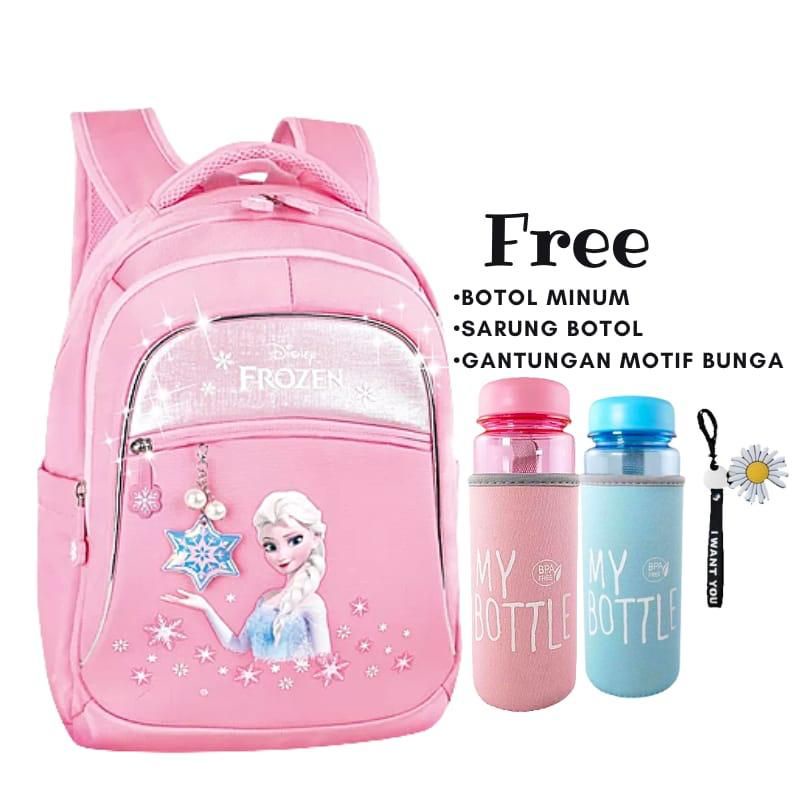 Tas Ransel Perempuan Untuk Sekolah Sd Smp Sma L0v3 B3t3s CX1 Free Gantungan Dan My B0ttl3 Lucu