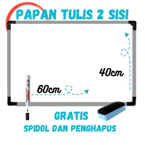 

Papan Tulis BLACK/Whiteboard 40x60 Free Spidol Dan Penghapus ROYAL08