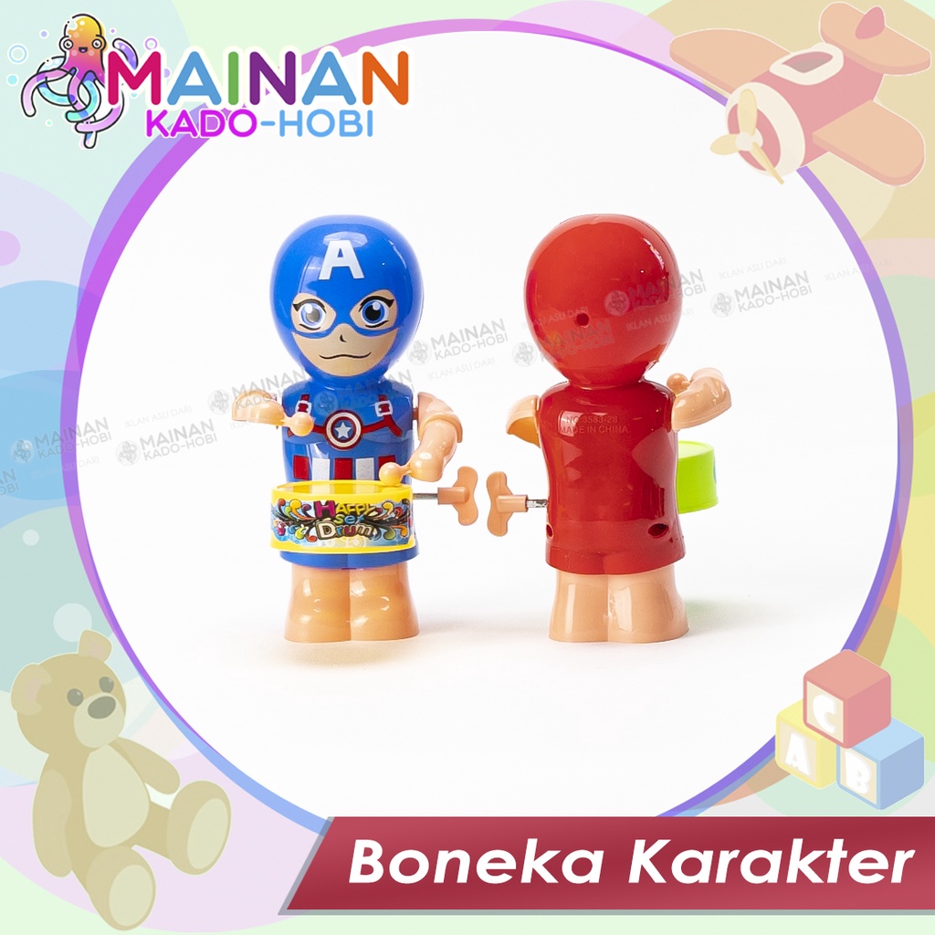 MAINAN ANAK BONEKA KARAKTER KARTUN PUKUL DRUM