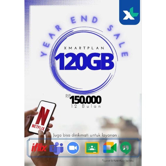 KUOTA XL XMARTPLAN 120GB, 240GB, 360GB