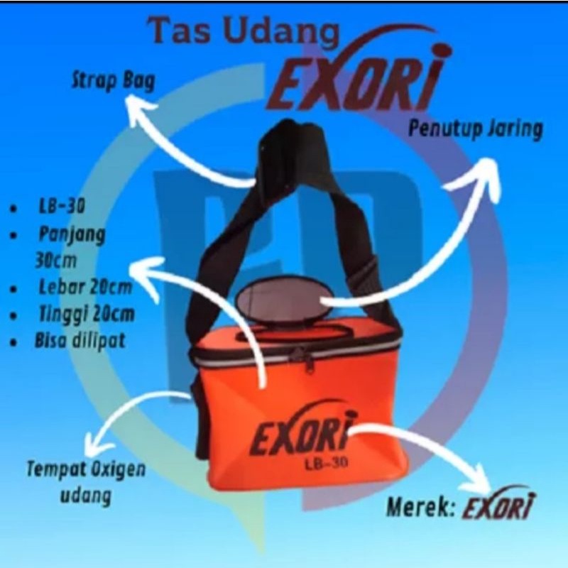 TAS UDANG HIDUP EXORI -30 LBS DI LENGKAPI TEMPAT OKSIGEN