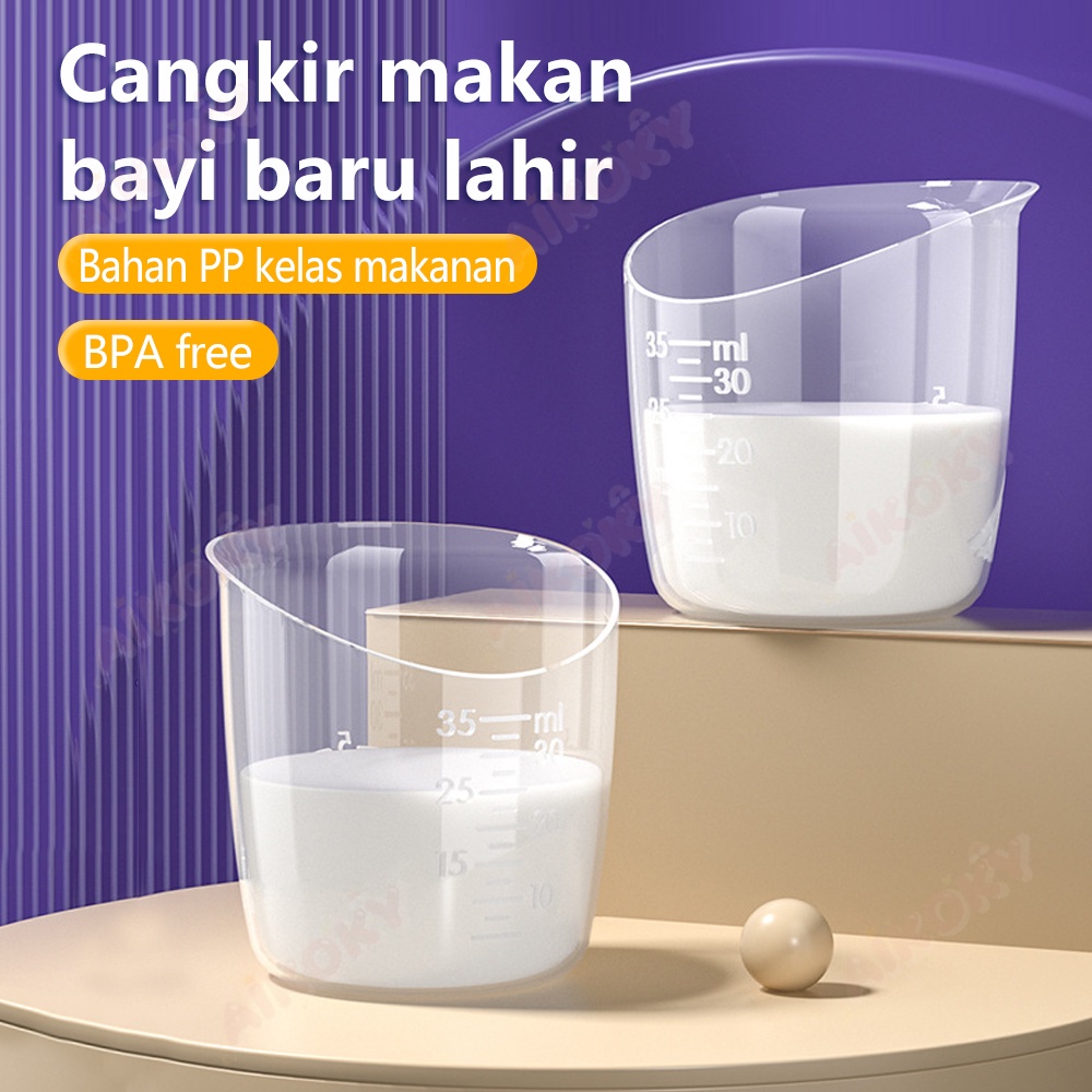 Aikoky Little Baby Cup Feeder Cangkir Asi Gelas pengukur 35ML BPA Free