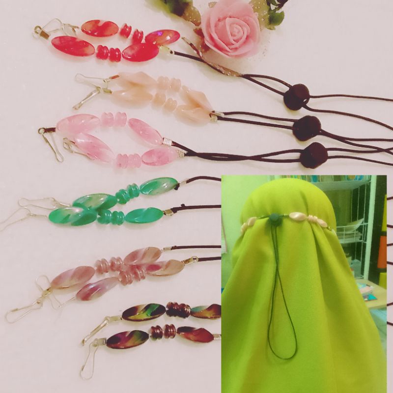 KALUNG MASKER TALI MASKER KRISTAL warna