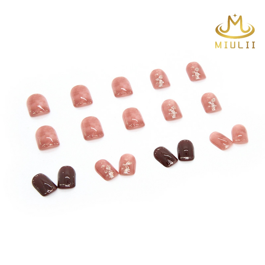 MIULII / KUKU PALSU A0655 / 24PCS / 3D / NAIL ART / PREMIUM / PINK / CUTE / FREE LEM JELLY / KUTEK