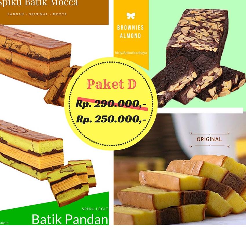 

((H-1-3 ♫♪> Paket Promo Hemat D Kue Lapis Surabaya/Spikoe dan Brownies dengam Resep Kuno Asli premium