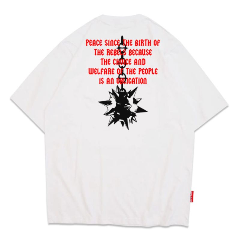 Rifle.co Tshirt oblong Kaos Oversize revolution putih