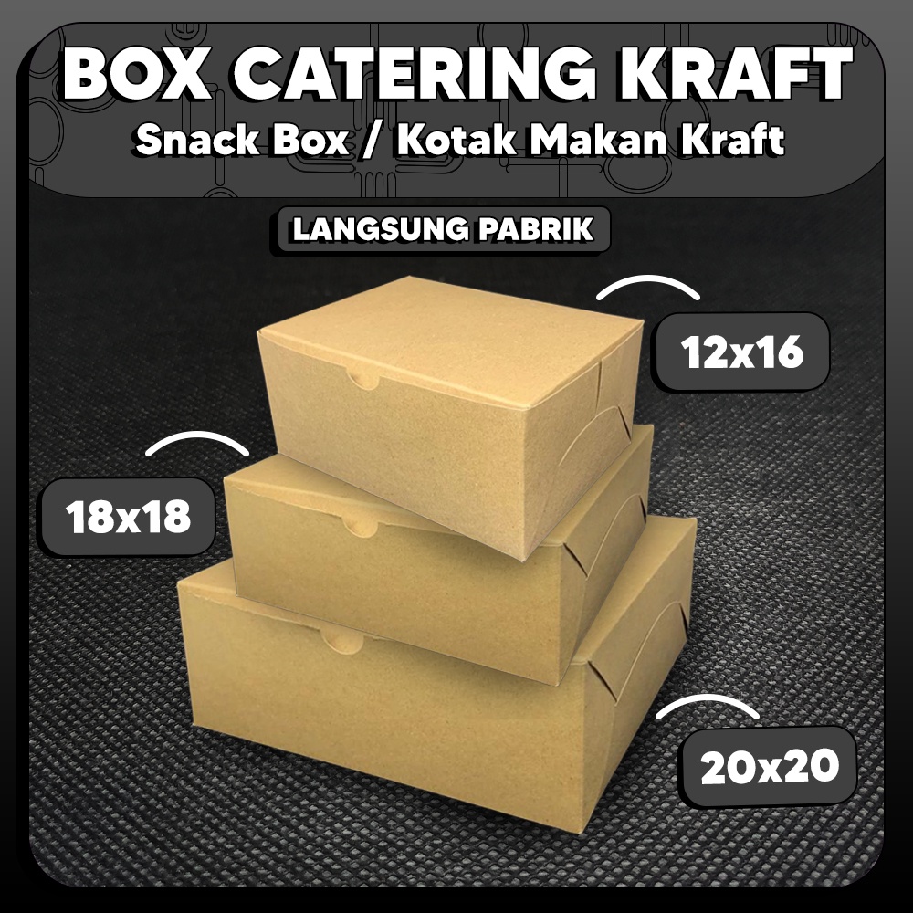 Jual BOX KATERING KRAFT TEBAL 325 GSM / CAKE / BOX KUE/ NASI SEMUA
