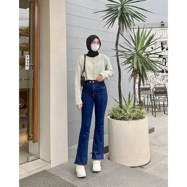 CELANA JEANS CUTBRAY WANITA PREMIUM // Celana Jeans Cutbray Highwaist Wanita Kekinian //HIGHT WAIST JEANS CUTBRAY WANITA KANCING 2 NON STREAT