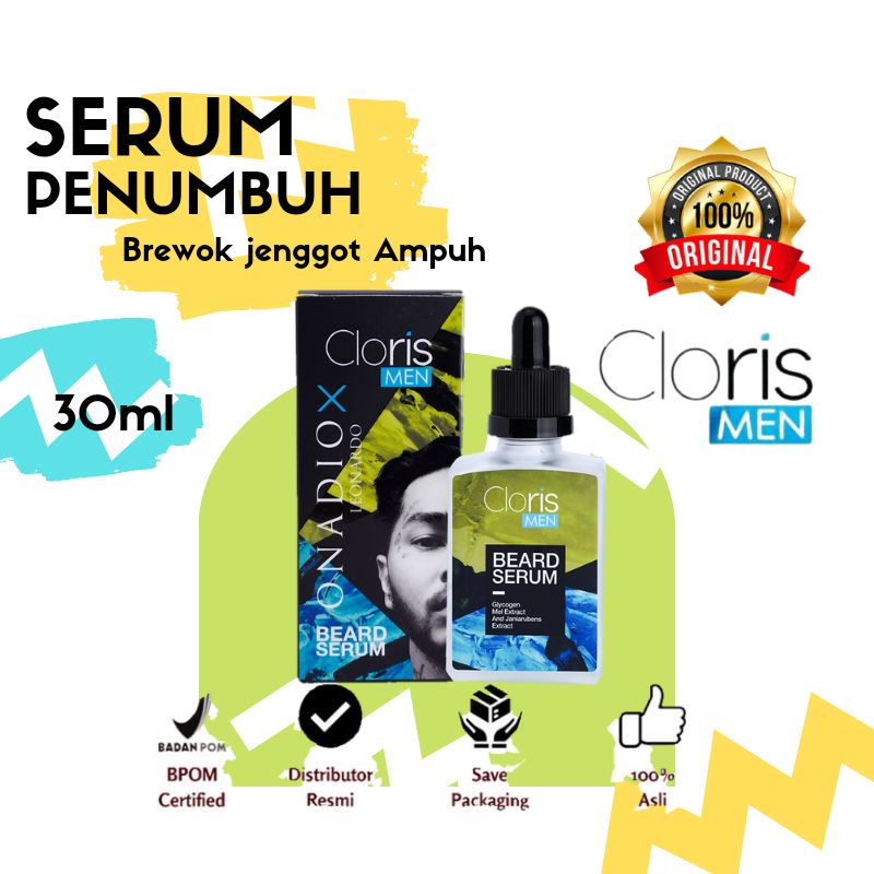 Penumbuh Brewok Clorismen Beard Serum Serum Pria Penumbuh Jambang Janggut  Serum Bewok Kumis Pria Onadio Leonardo BPOM Cloris Ori