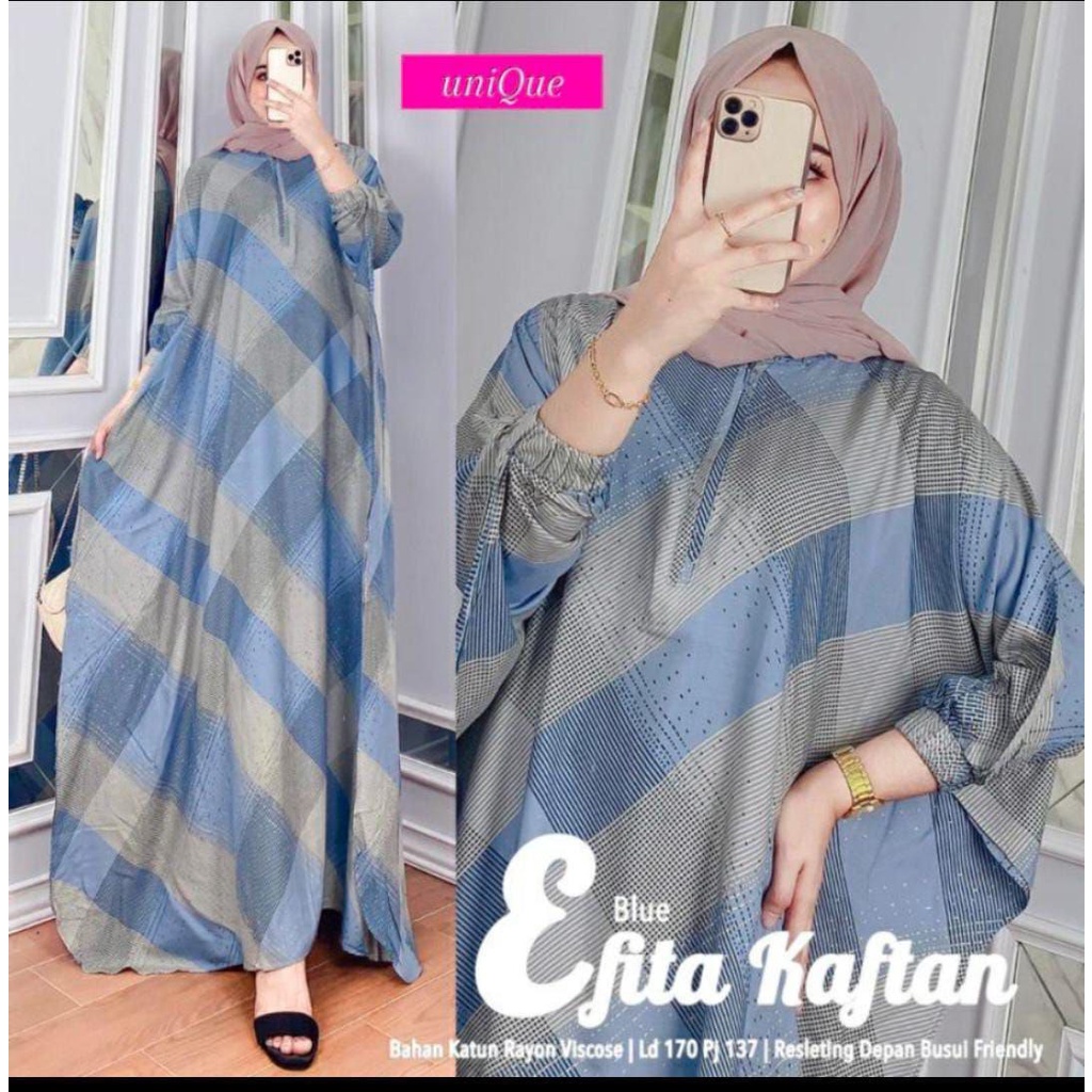 EFITA LOLITA DELIA DAUNDA MARONA KAFTAN / GAMIS KAFTAN JUMBO / LONGDRESS KAFTAN / LOWO JUMBO / GAMIS