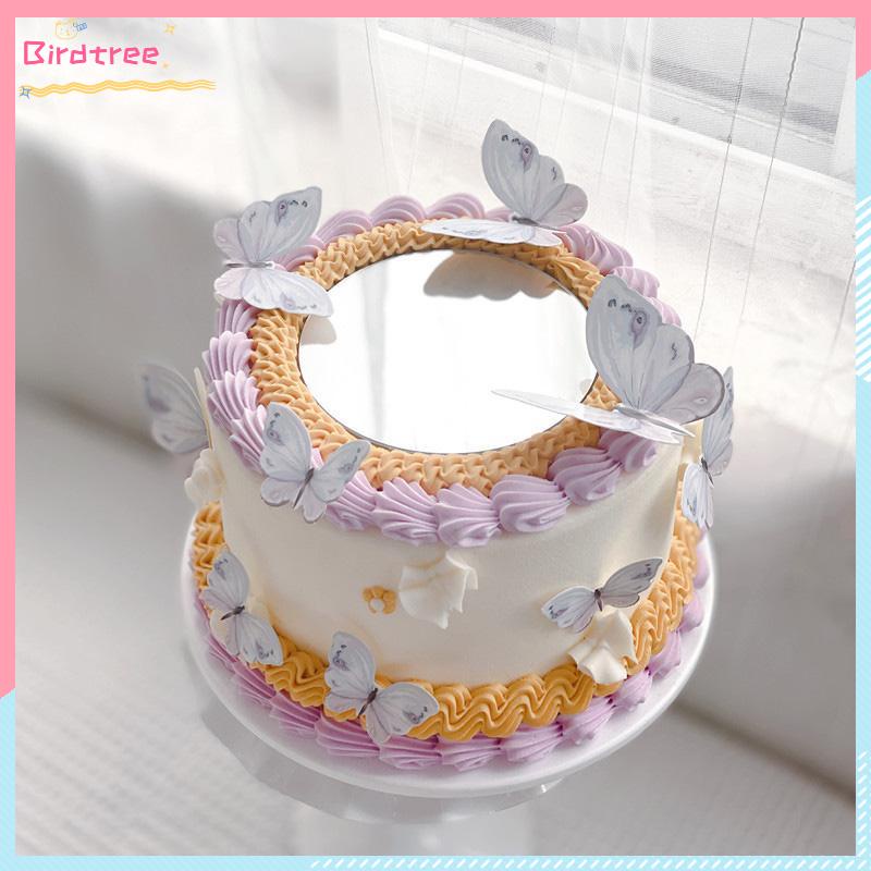 

[Readystock❤️COD]Cake Topper Hiasan Kue kupu Kupu Butterfly Pink Ungu Biru Ulang Tahun- BS
