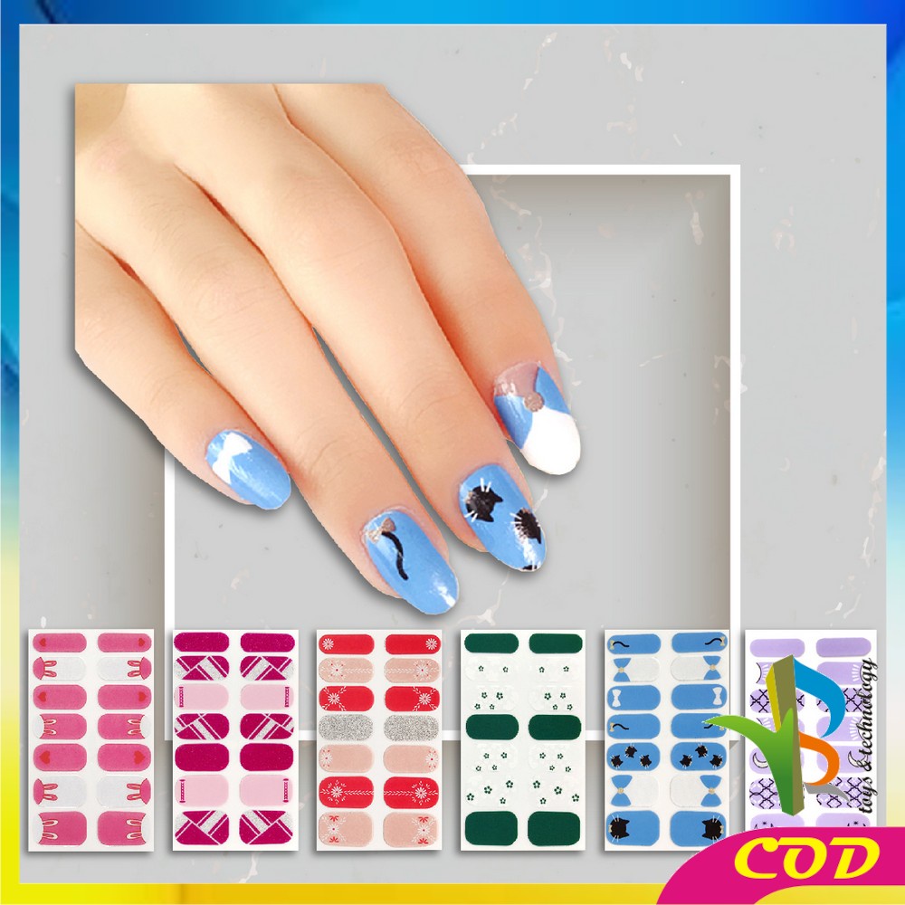 RB-K54 Stiker Kuku Wanita Nail Art Sticker / Sticker Kuku Fashion Wanita Murah Anti Air / Stiker Kuku Korea Murah