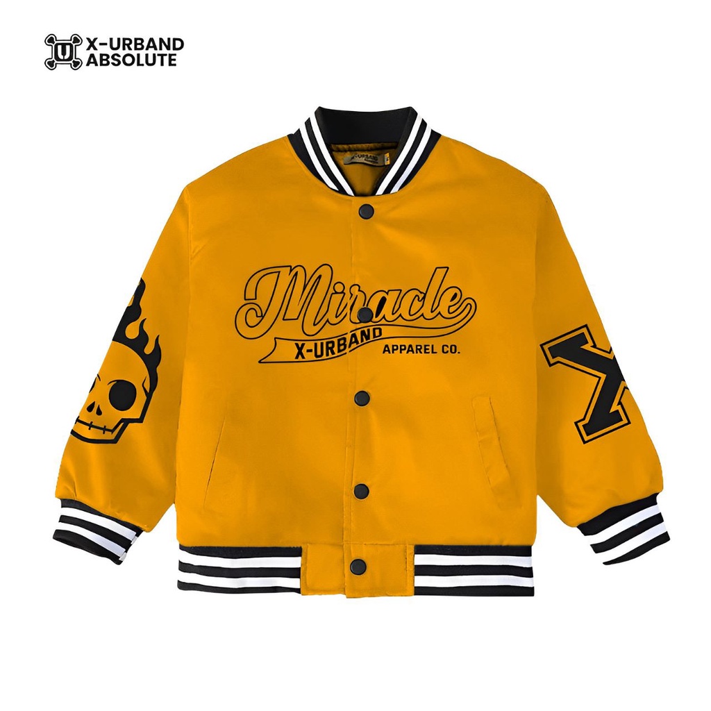 Dhozen Jaket Varsity Baseball Anak Laki Laki - Perempuan Usia 1-12 Tahun