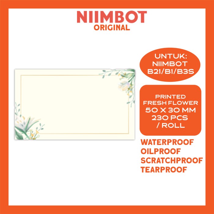 

Stiker Ladies Girl Stiker Label Niimbot B21 / B1 / B3S Sticker Roll Refill