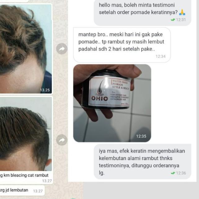 limited Edition✔️POMADE WATER BASED SMOOTHING KERATIN VITAMIN RAMBUT OHIO PELURUS RAMBUT PRIA|RA6