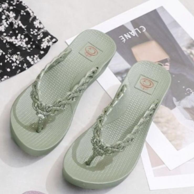 Ready Glanztone 1895 || Glanztone 1895-2@ ||Wedges import || Sandal jepit wedges