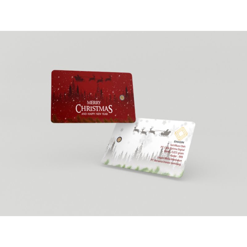 Logam Mulia Emas Mini 0,1 / 0.1 Gr Bersertifikat Edisi Christmas