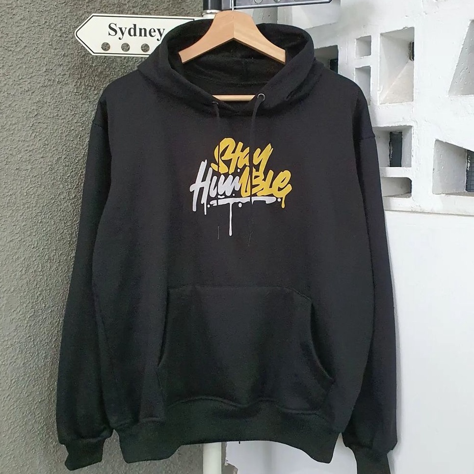Sweater Hoodie Stay Humblee And Dont Panic Jumpper Atasan Couple Trendy