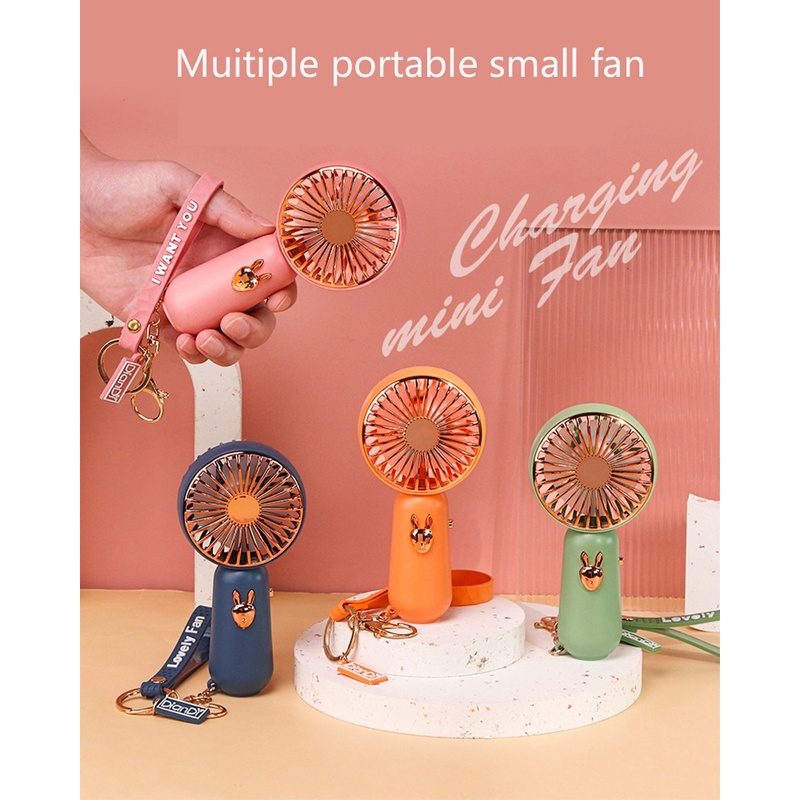 Kipas Angin Portable USB Rechargeable Gantung Mini Fan Gantungan Kunci Kipas Tangan Protable Ac Untuk Rumah Dan Travel