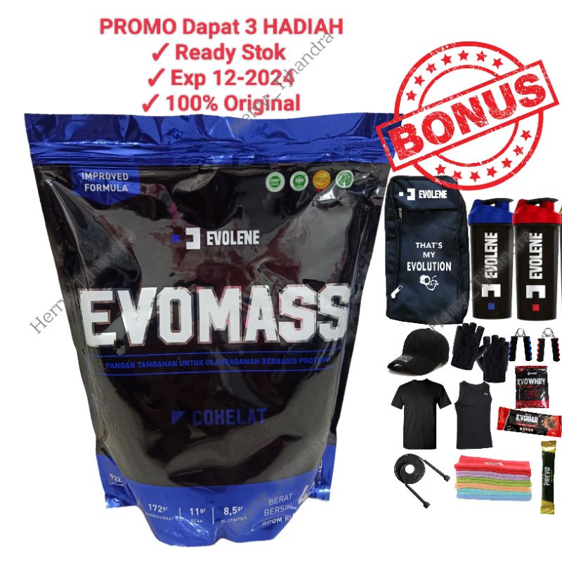 EVOMASS susu Penambah Berat Badan 10lbs 4.5kg by Evolene