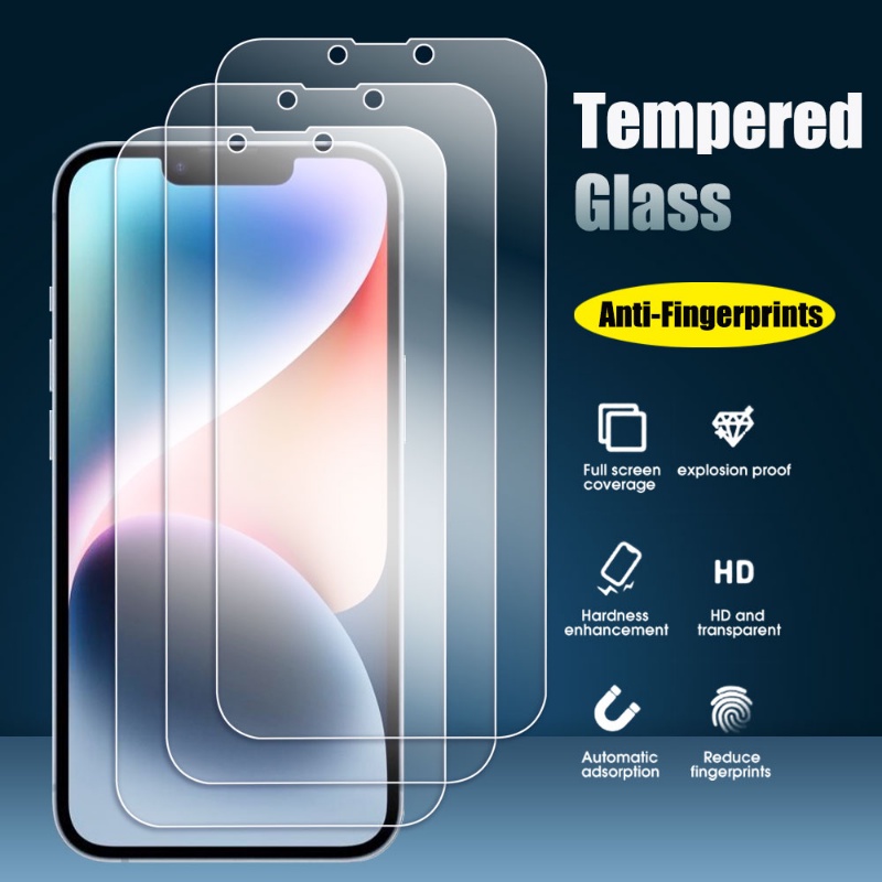 IPHONE Hd Film Handphone Anti Gores/ Oil Proof Waterproof Pelindung Layar Cakupan Penuh Untuk Iphone14Seri