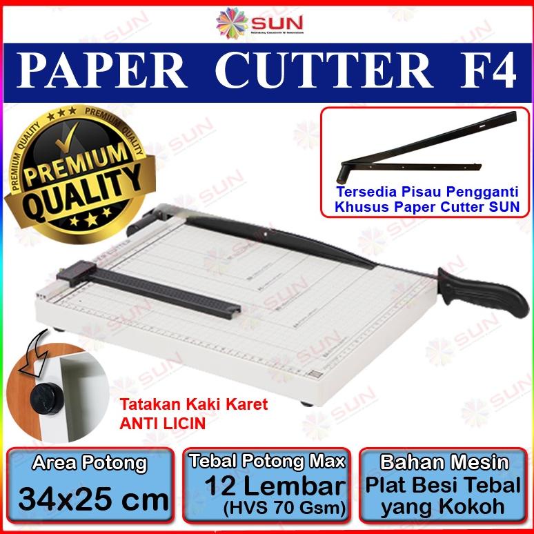 

PAPER CUTTER FOLIO F4 / B4 ( ALAT POTONG / MESIN PEMOTONG KERTAS HVS, STICKER, DOS, PVC ID CARD, YELLOW BOARD, ART PAPER, VINYL. BONTAX CAMEL, KERTAS FOTO A5 A4 F4 B4 GLOSSY SILKY GLOSSY PHOTO PAPER) TERLARISS...,,,,,