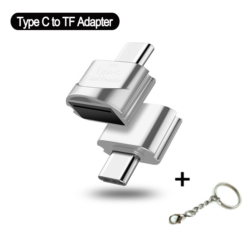 Adaptor TF Tipe C To Micro-SD Adaptor OTG USB Smart Memory Card Reader Micro USB To Type C Micro-SD Untuk Xiaomi Macbook