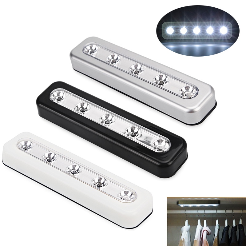 Lampu Sentuh Serbagua / Push Touch Wall Light LED Lamp 5 LED - Silver