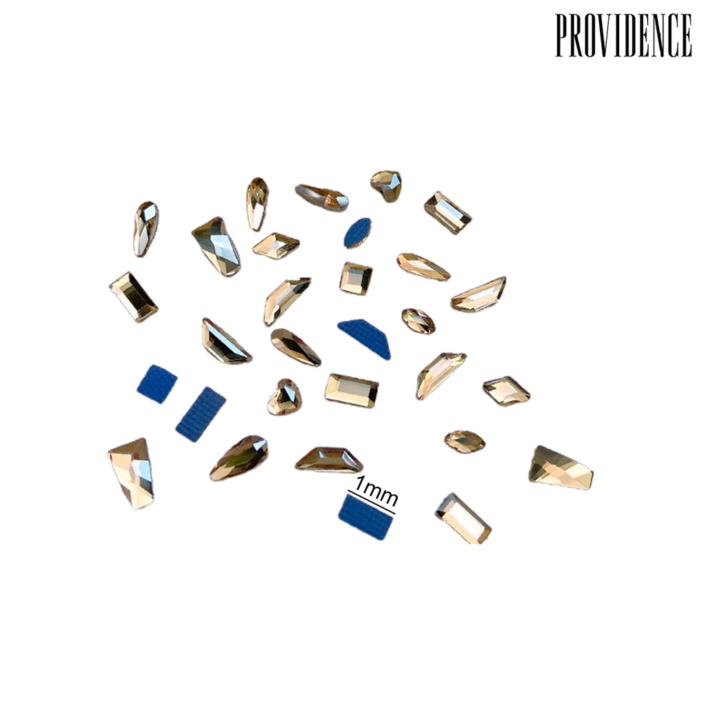 Providence 1pak Pesona Kuku Tiga Dimensi Bersinar Mewah Mudah Diterapkan Pengerjaan Halus DIY Nail Art Tahan Lama 3D Berlian Imitasi Dekorasi Kuku Salon Kuku