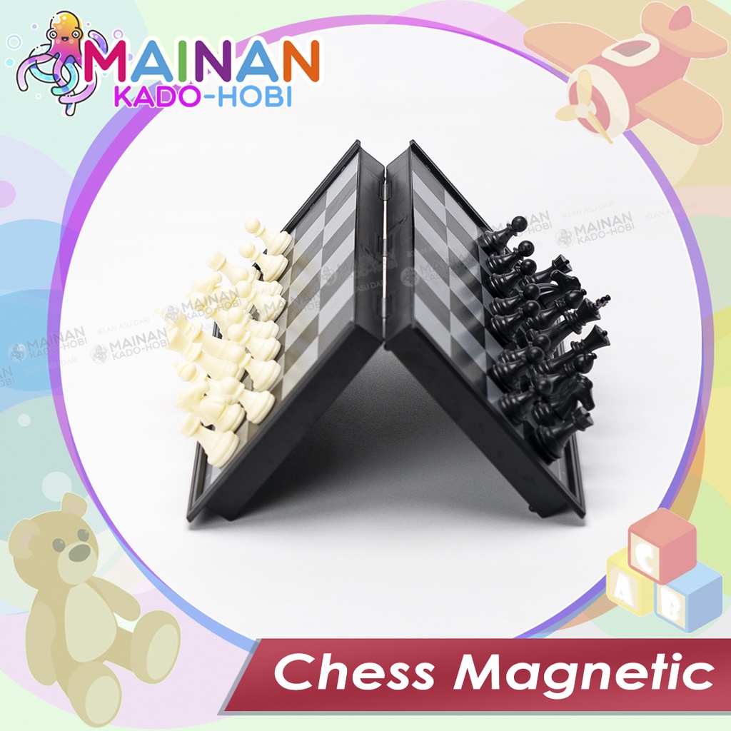 MAINAN ANAK CHESS MAGNETIC PAPAN CATUR MAGNET LIPAT PORTABLE TOYS
