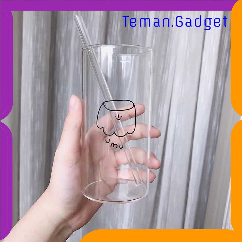 TG - DPR Purplepure Gelas Unik Kopi Teh Minuman Borosilicate Glass 450ml - KT010