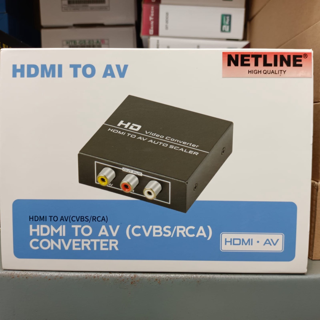 Netline Converter HDMI to AV with Adaptor