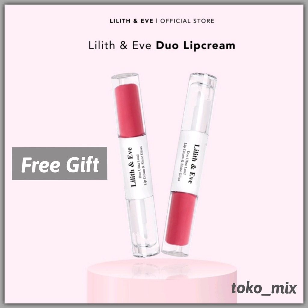 LILITH AND EVE 2 In 1 Ultra Loud Lip Cream and Lip Gloss - Matte Finish and Shine Gloss Lipstik
