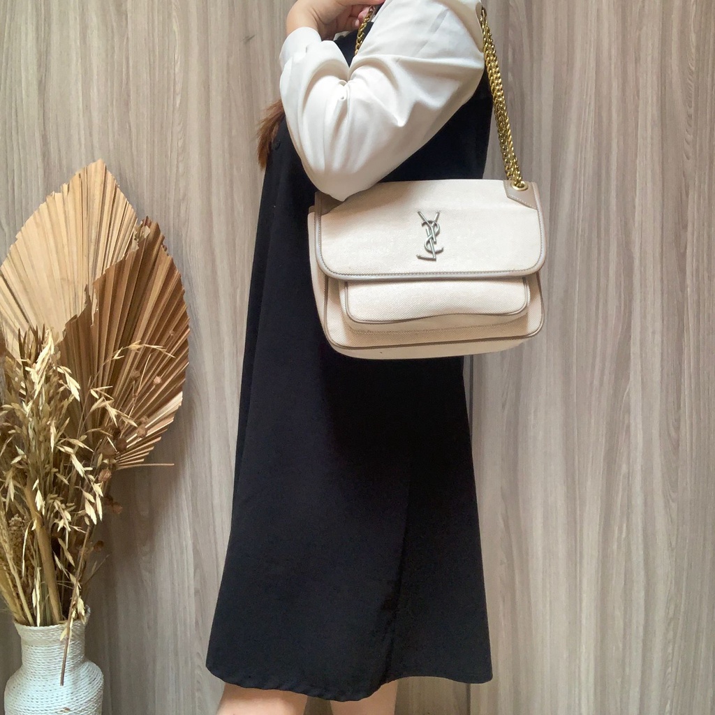 (HARGA SPECIAL) LUXY LX2217 TAS SELEMAPNG WANITA NIKI TRIMMED CANVAS LINEN FREE SERTIFIKAT + DUSTBAG KUALITAS VIP PLATINUM