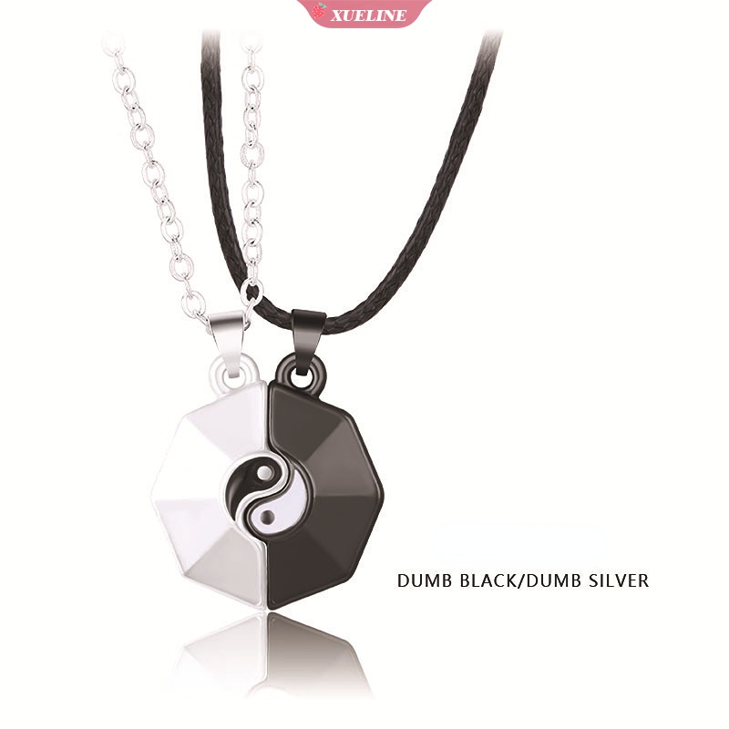 Fashion Bagua magnet Liontin Taijiquan Kalung Pasangan Wanita Persahabatan Perhiasan Tali Rantai Liontin Pesta Kekasih Hadiah [ZXL]