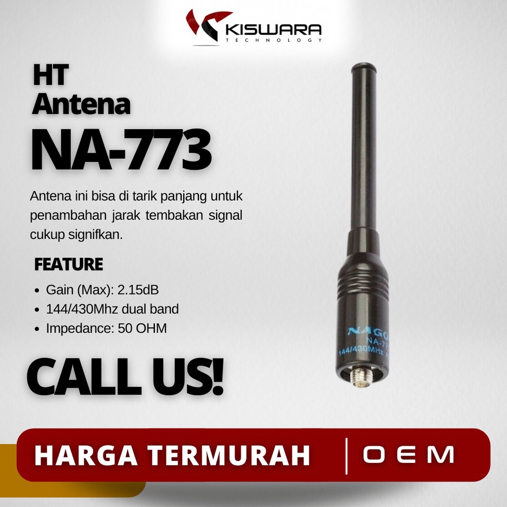Antena HT Nagoya NA-773 SMA-F 144-430 MHz Dual Band KiswaraBandung
